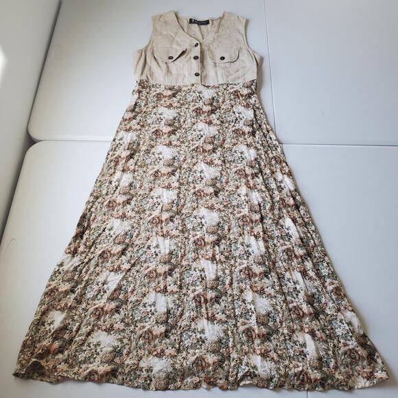 All that Jazz Dresses & Skirts - Vintage 90s All That Jazz Dress Women Medium Floral Maxi Sundress Cottagecore